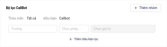Khung cấu hình Bộ lọc nâng cao