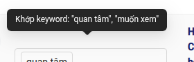 Tooltip hiển thị lý do khi hover vào nhãn ý định
