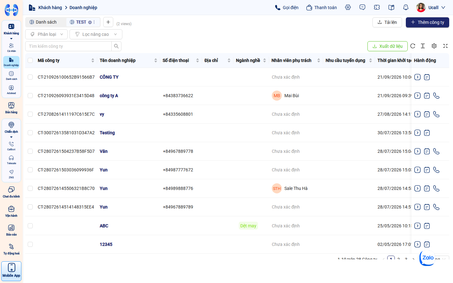 Quản lý Doanh nghiệp theo Chế độ xem Kanban